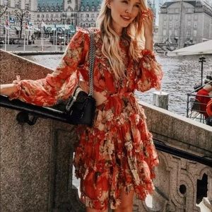 zimmermann melody lace up short dress